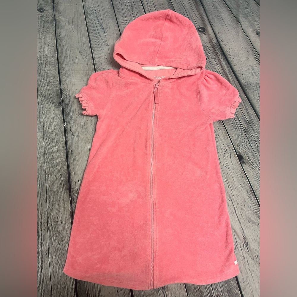 Ruffle Butts pink swim coverup size 8